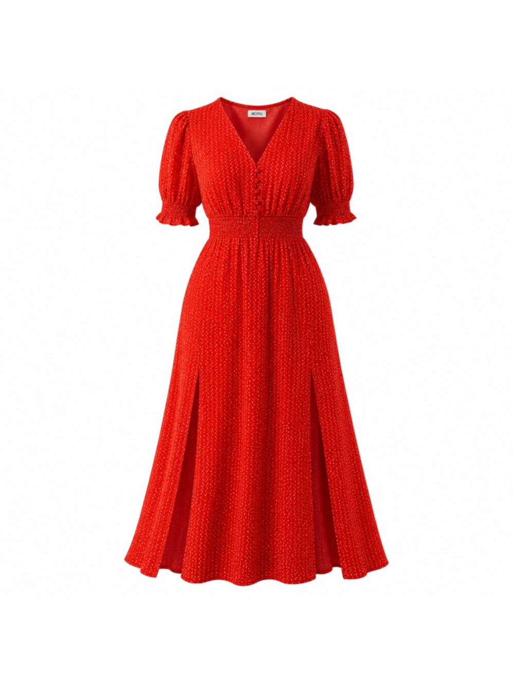 ECRU Kidman Smocked Waist Midi Dress, Small.